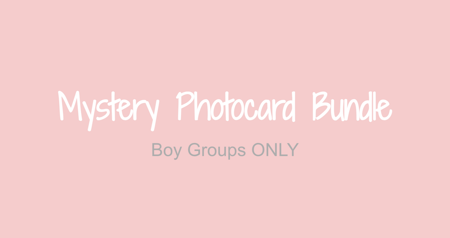 MYSTERY BOY GROUP PHOTOCARD BUNDLES
