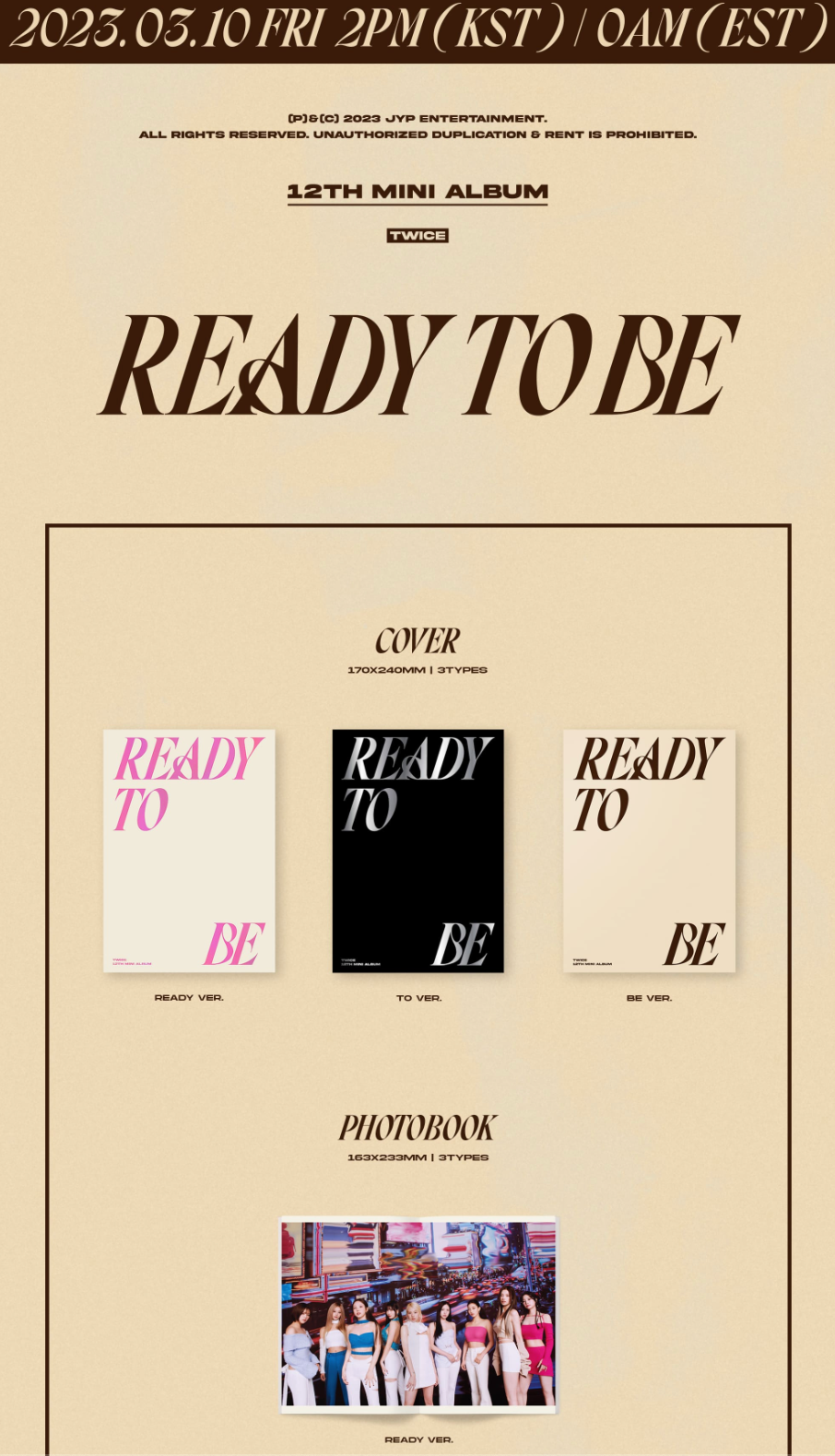 TWICE - READY TO BE [12th Mini Album]
